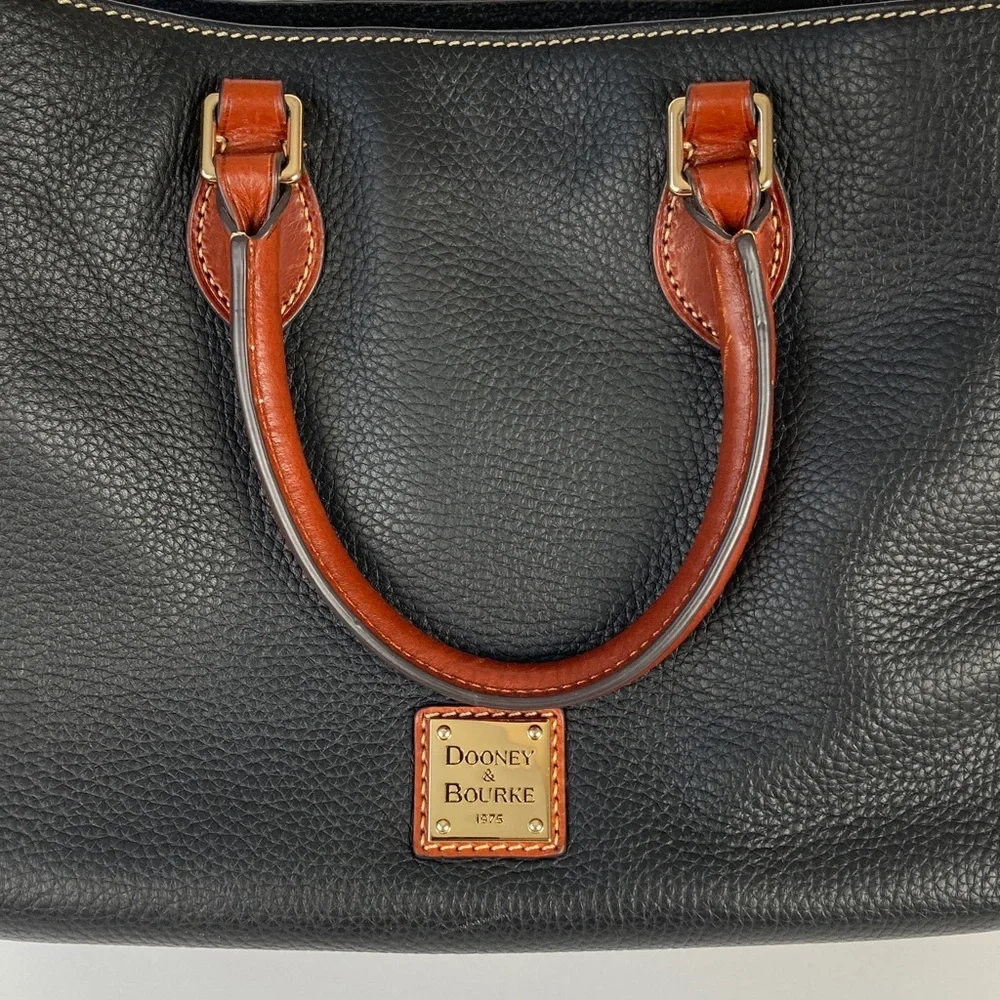 Dooney & Bourke Black Leather Janine Satchel Tote Bag